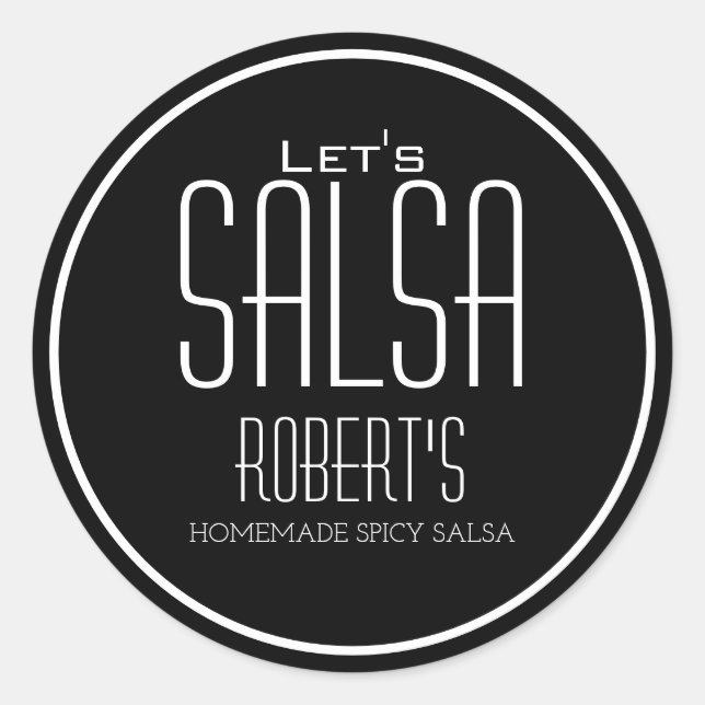 Etiqueta "Salsa de Vamos" Personalizada do Salsa H (Frente)