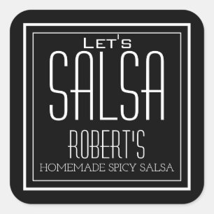 Etiqueta "Salsa de Vamos" Personalizada do Salsa H