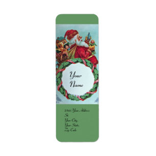 ETIQUETA SANTA CLAUS VINTAGE CROWN ENGRAÇADO E HUMOROSO