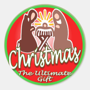 Etiqueta santamente do Natal da família