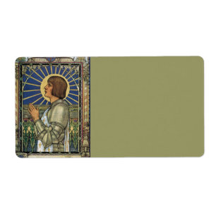 Etiqueta Santo Joan of Arc StainGlass Image
