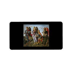 Etiqueta Santos Michael, Gabriel, Rafael com Tobias