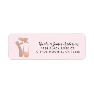 Etiqueta Sapatilhas de Ballet Rosa Bailarina Dourado Rosa D