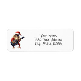 Etiqueta Sapo de Natal Engraçado Personalizado Banda Rock