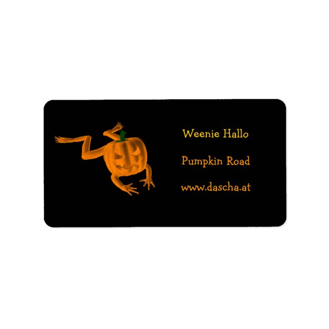 Etiqueta Sapo Orange Halloween (Frente)