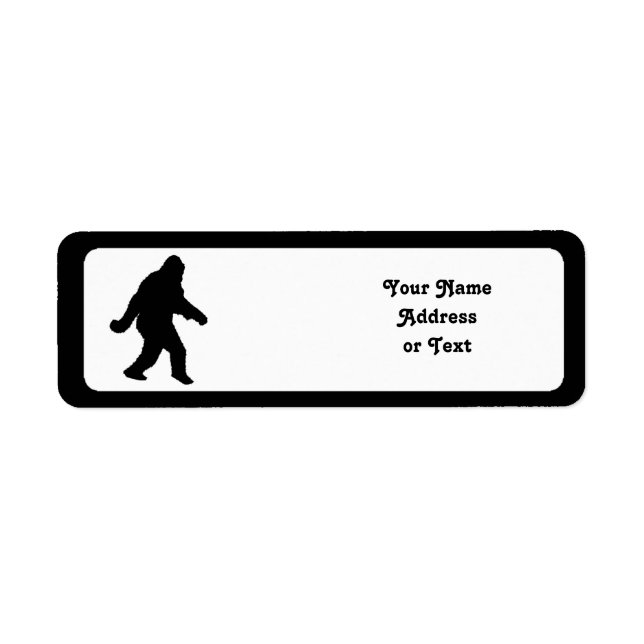 Etiqueta Sasquatch Squatchin' Silhouette (Frente)