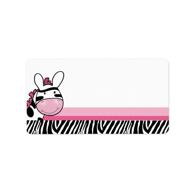 Etiqueta Sassy Zebra Diva Impressão seu próprio Rótulo de C (Frente)