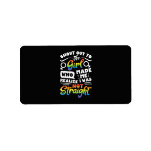 Etiqueta Saudação à Garota Orgulho Lésbico Camiseta LGBT G