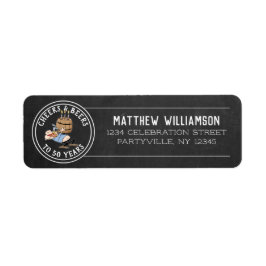 Etiqueta Saúde E Cervejas 50º Aniversário Branco A Bordo