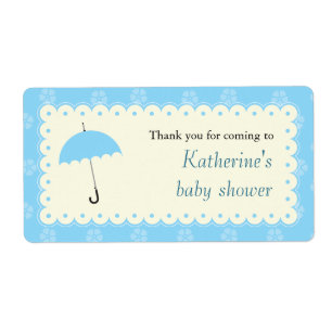 Etiqueta Scalloped do chá de fraldas do laço