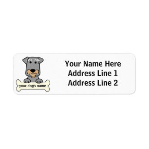 Etiqueta Schnauzer diminuto personalizado