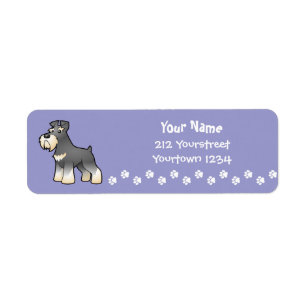 Etiqueta Schnauzer gigante/padrão/diminuto dos desenhos