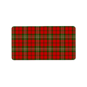 Etiqueta Scott tartan Red xadrez