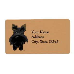 Etiqueta Scottie grande engraçado do nariz