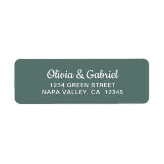 Etiqueta Script branco moderno. Endereço de Devolução de Ca