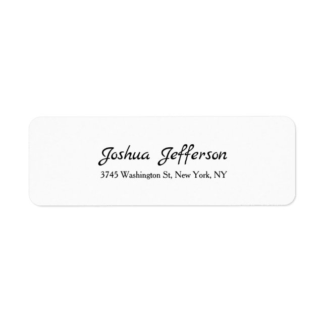 Etiqueta Script Clássico - Comum em Preto e Branco (Frente)