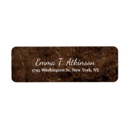 Etiqueta Script de manuscrito castanho criativo moderno