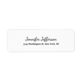 Etiqueta Script de manuscrito chic - branco preto comum cri