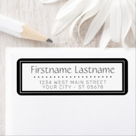 Etiqueta Script de Tipografia Simples Estimulada Chic White