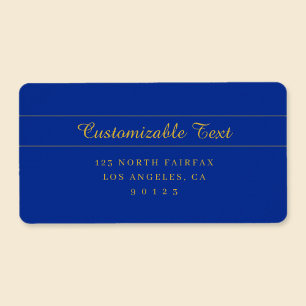 Etiqueta Script Dourado Elegante no endereço de devolução a