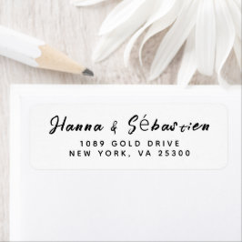 Etiqueta Script Simples de Mão Moderna Escrito