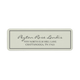 Etiqueta Script Verde de Sage Moderno