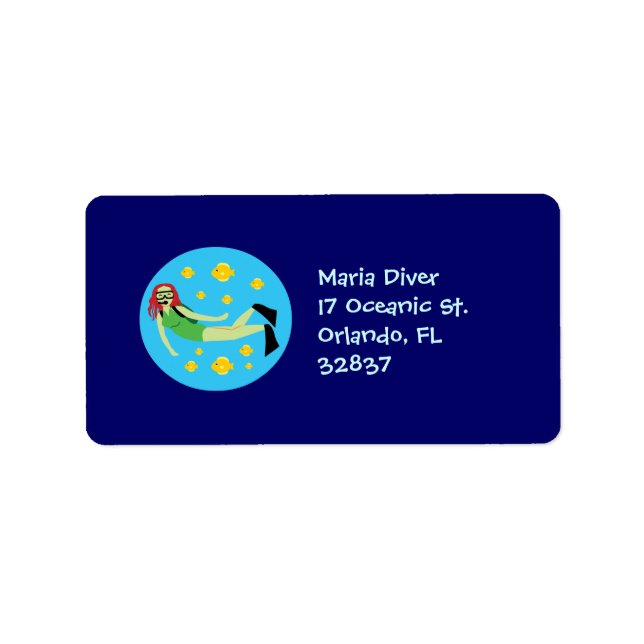 Etiqueta Scuba Diver (Frente)