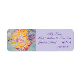 Etiqueta Sea Fish Watercolor art Devolução Rótulos