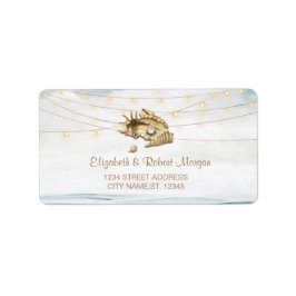 Etiqueta Seashells,Sea,String Lights Casamento