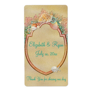 Etiqueta Seashells Wine /Water Labels