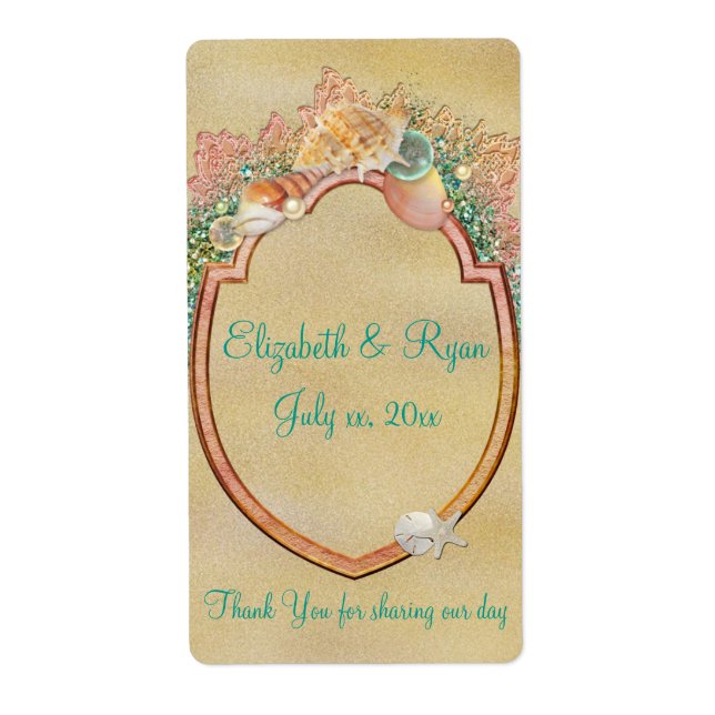 Etiqueta Seashells Wine /Water Labels (Frente)