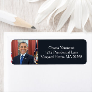 Etiqueta Segundo do Presidente Barack Obama Retrato Termo E