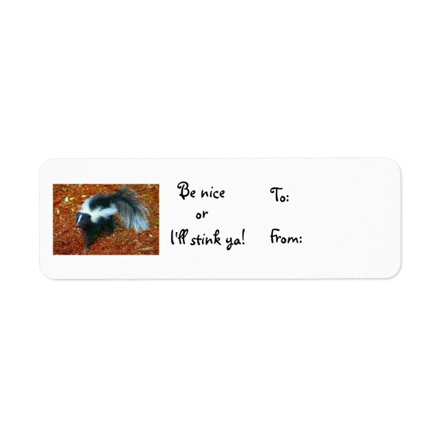 Etiqueta Seja gentil ou eu te cheirarei! (Frente)