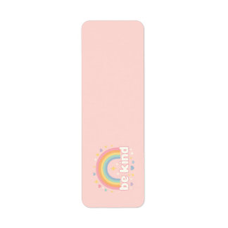 Etiqueta Seja Gentil – Positividade Arco-Íris Pastel