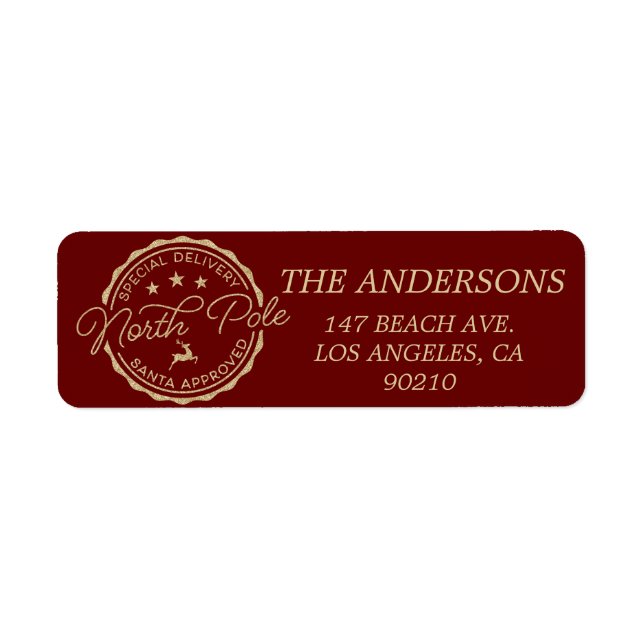 Etiqueta Selo do Canto do Papai Noel (Frente)