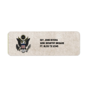Etiqueta Selo patriótico militar do logotipo de Eagle