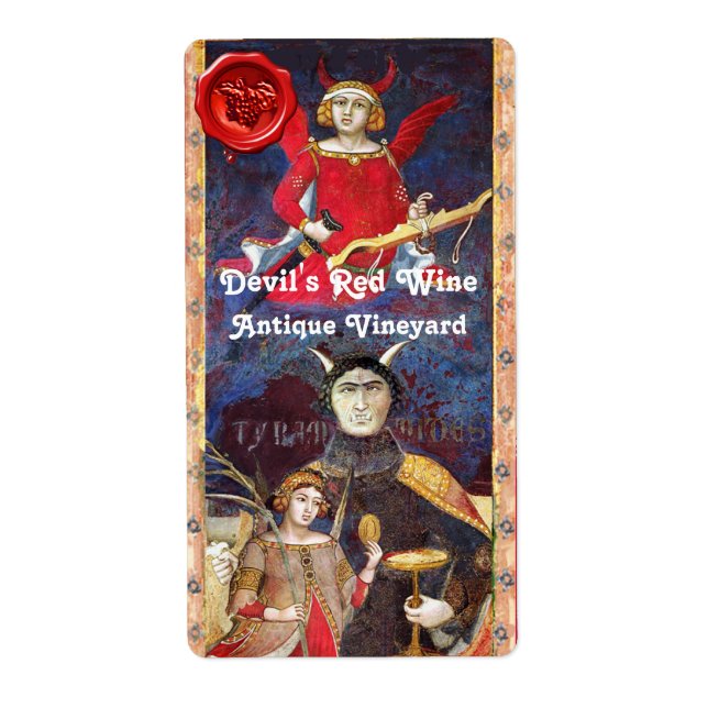 ETIQUETA SELOS/METAS ANTIGAS DE CERAS DE VINHO VERMELHO DO  (Frente)