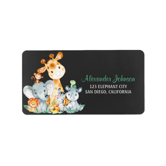 Etiqueta Selva de Cólvagem de Cárter Watercol (Frente)