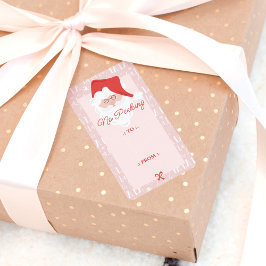 Etiqueta Sem Peeking Fa La Santa Claus Para E De