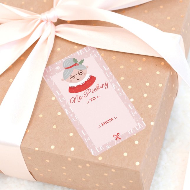 Etiqueta Sem Pequim Fa La La Mrs Claus Para & De (Criador carregado)