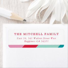 Etiqueta SENDER - vermelho geométrico mínimo