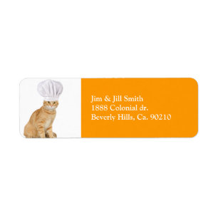 Etiqueta Senhor Gato Cozinheiro chefe Você