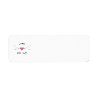 Etiqueta Senhora de Gato Louca