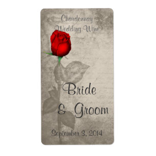 Etiqueta Sepia Vintage Coloração Vermelha Colorida Rosebud