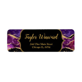 Etiqueta Sequências Douradas e roxas escuras agitam