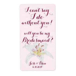 Etiqueta Será que você será minha marca de vinho "Proposta 