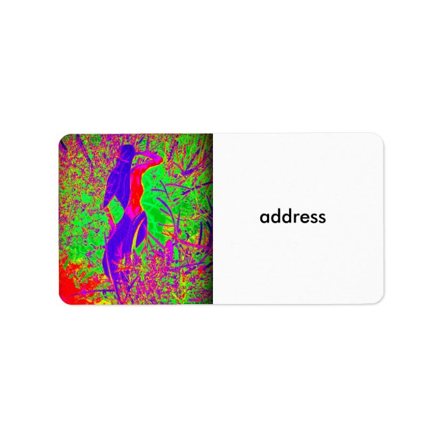 Etiqueta sereia hippie roxa-roxa (Frente)