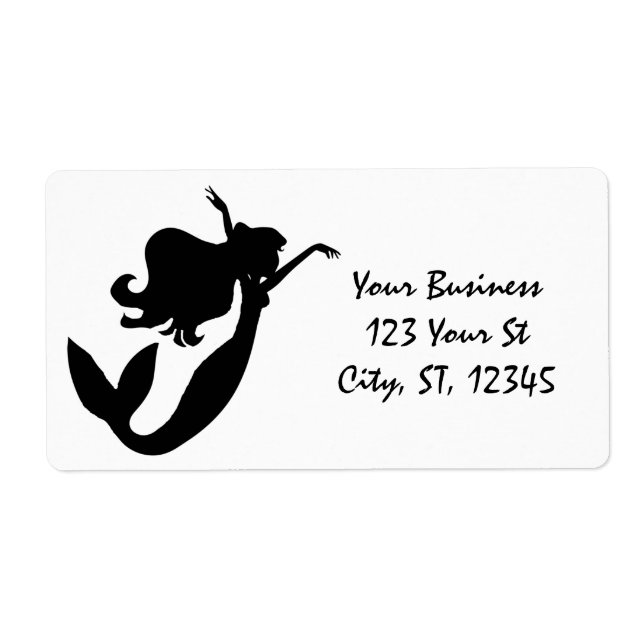 Etiqueta Sereia no conselho preto/branco Thunder_Cove (Frente)