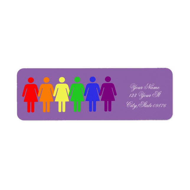 Etiqueta sereia rosa nadando (Frente)