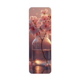 Etiqueta Serenidade da Flor de Cerejeira – Ramo Elegante de